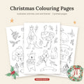 Christmas Australian animal colouring sheets X 3 bundle | suits for watercolour