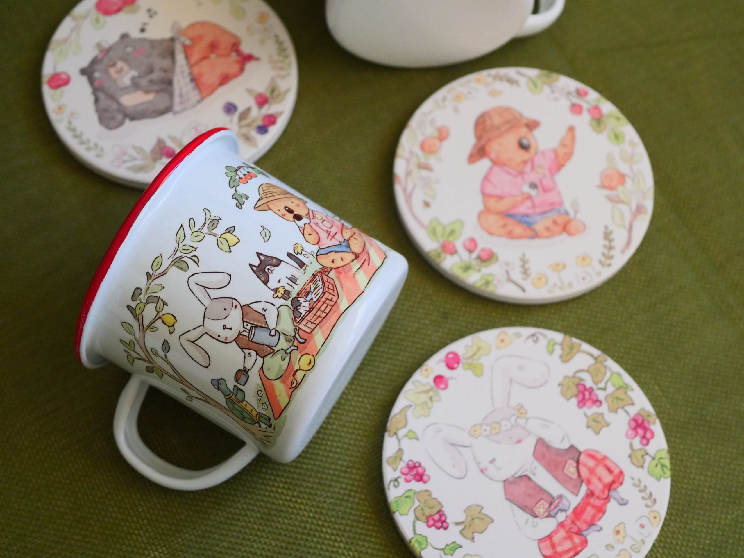 Mr. Otter’s Adventure Enamel Mug – perfect for picnic
