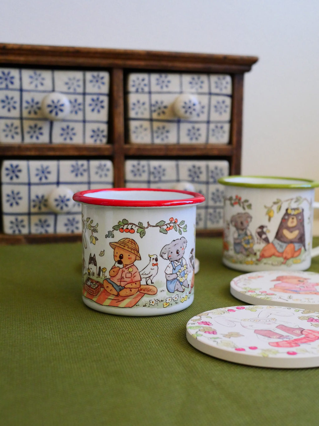 Ceramic Absorbent CoasterTea Coaster | Mr. Otter's Picnic