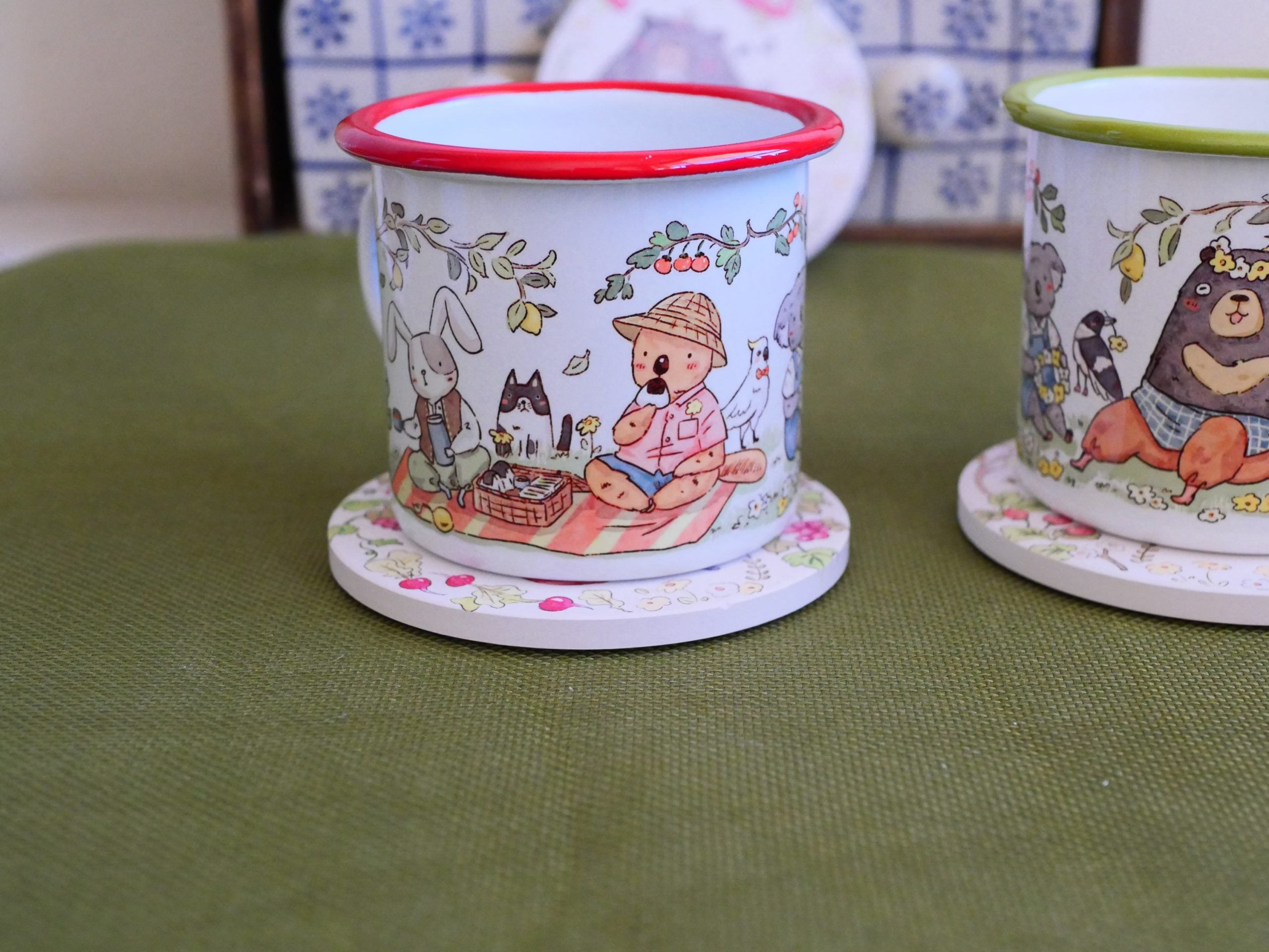 Mr. Otter’s Adventure Enamel Mug – perfect for picnic