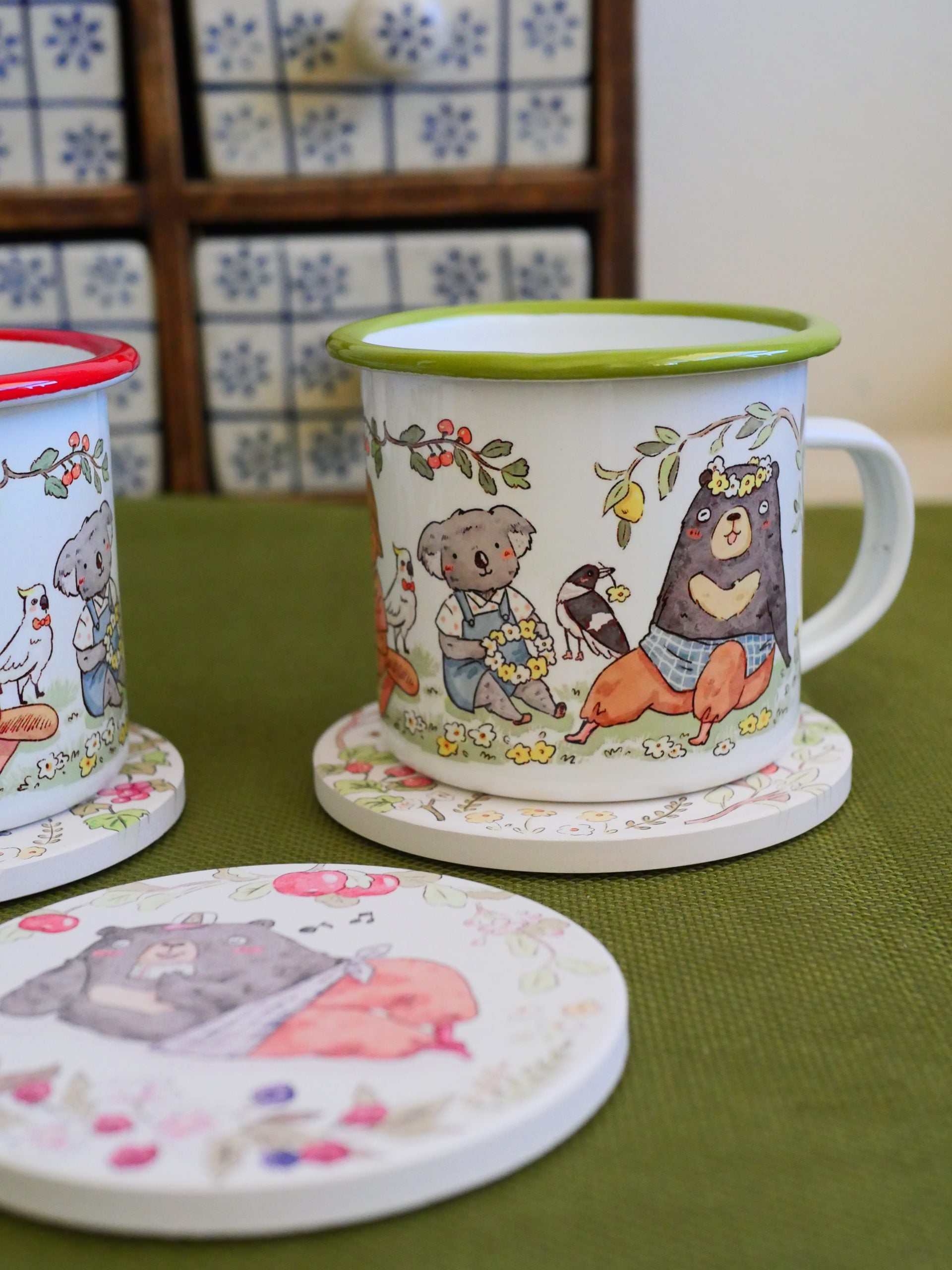 Ceramic Absorbent CoasterTea Coaster | Mr. Otter's Picnic