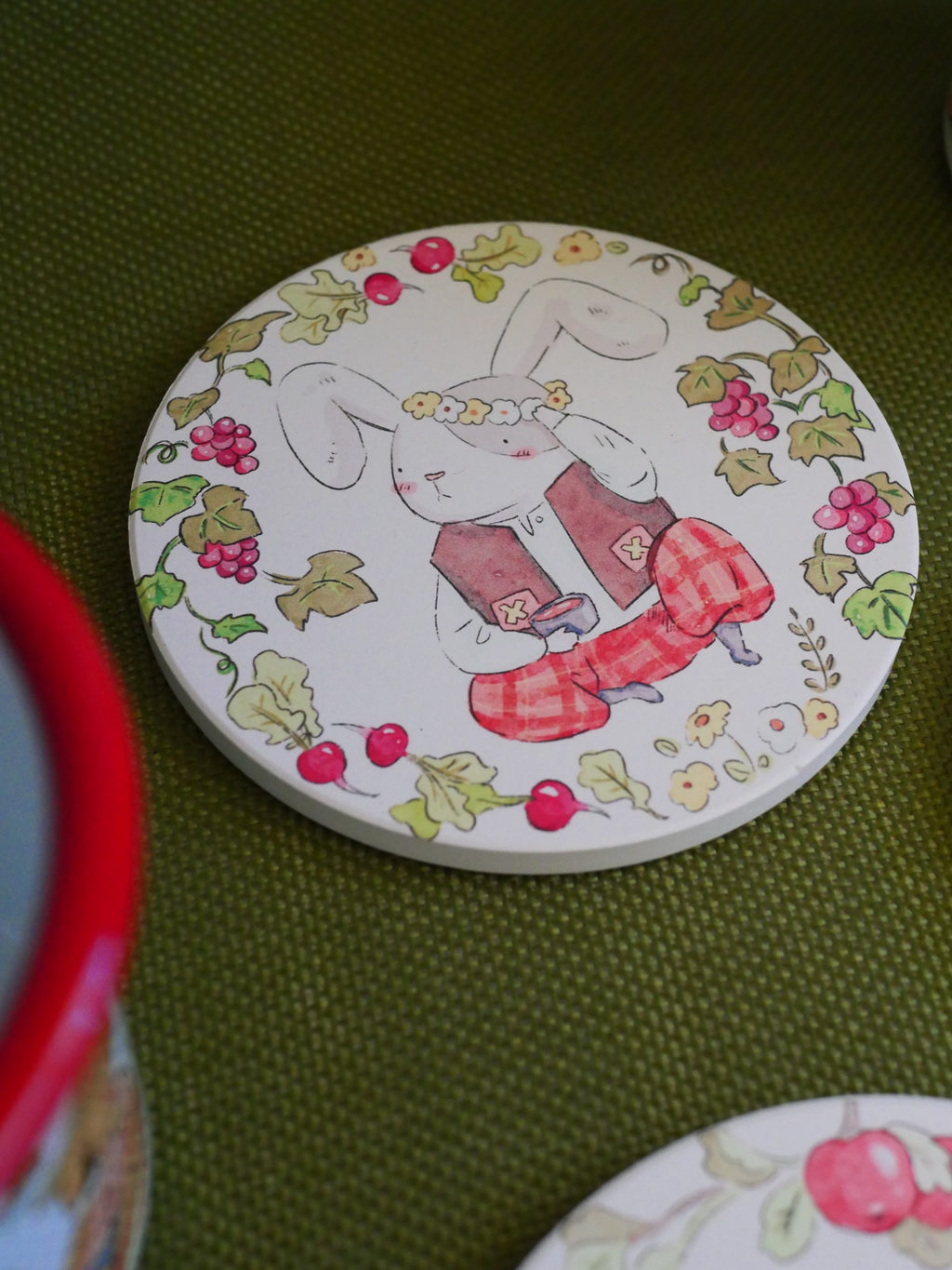 Ceramic Absorbent CoasterTea Coaster | Mr. Otter's Picnic
