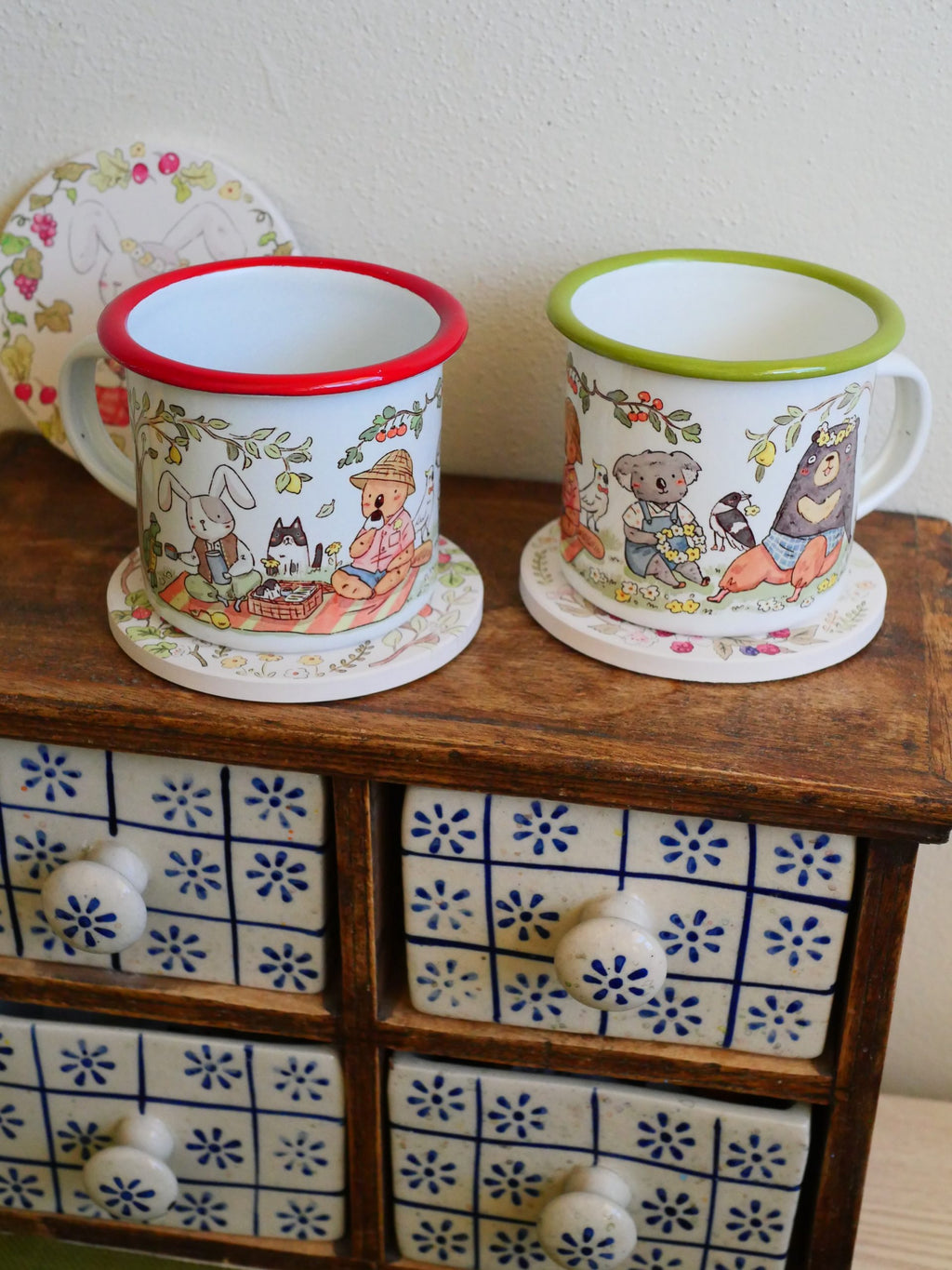 Mr. Otter’s Adventure Enamel Mug – perfect for picnic