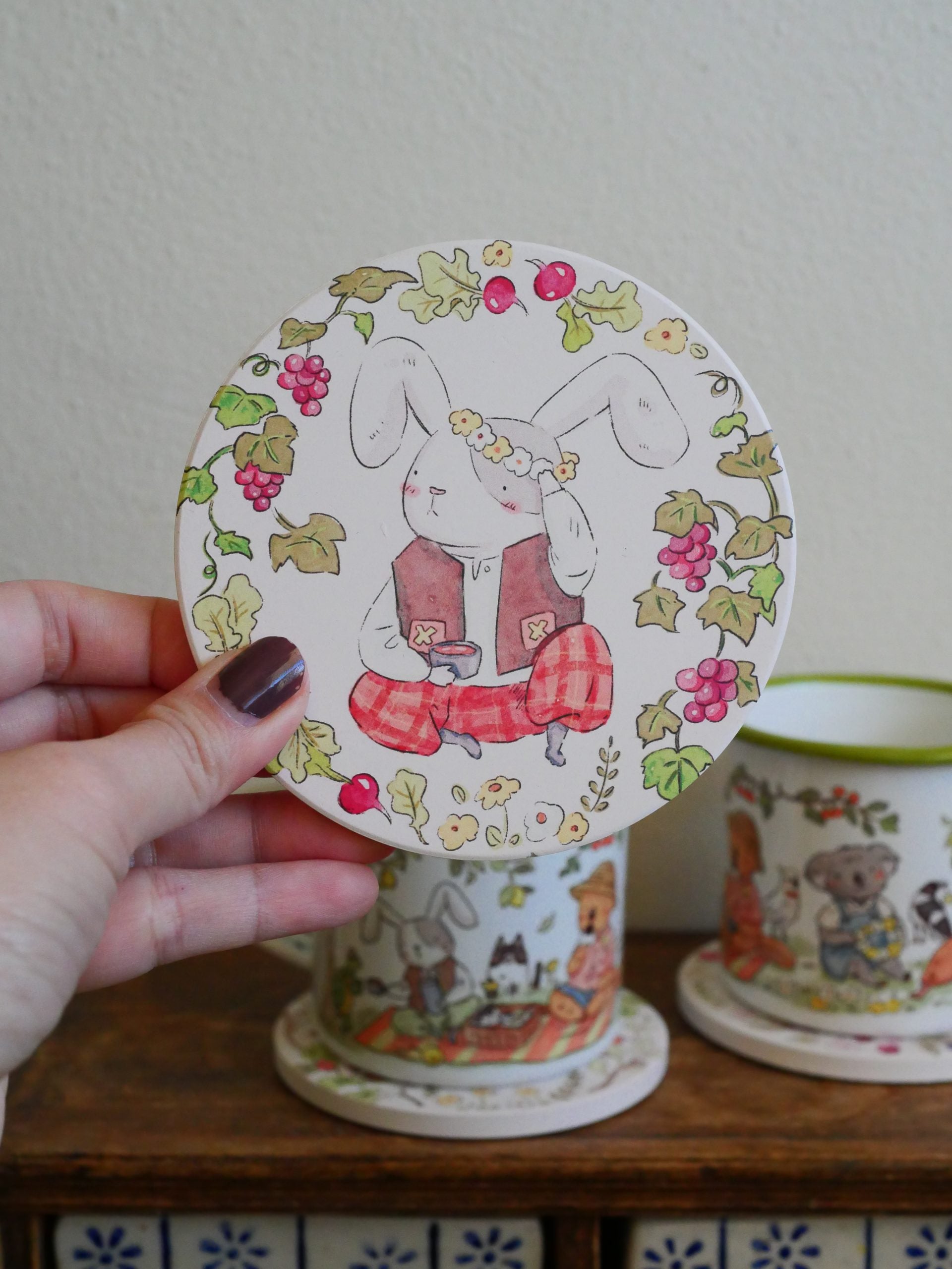 Ceramic Absorbent CoasterTea Coaster | Mr. Otter's Picnic