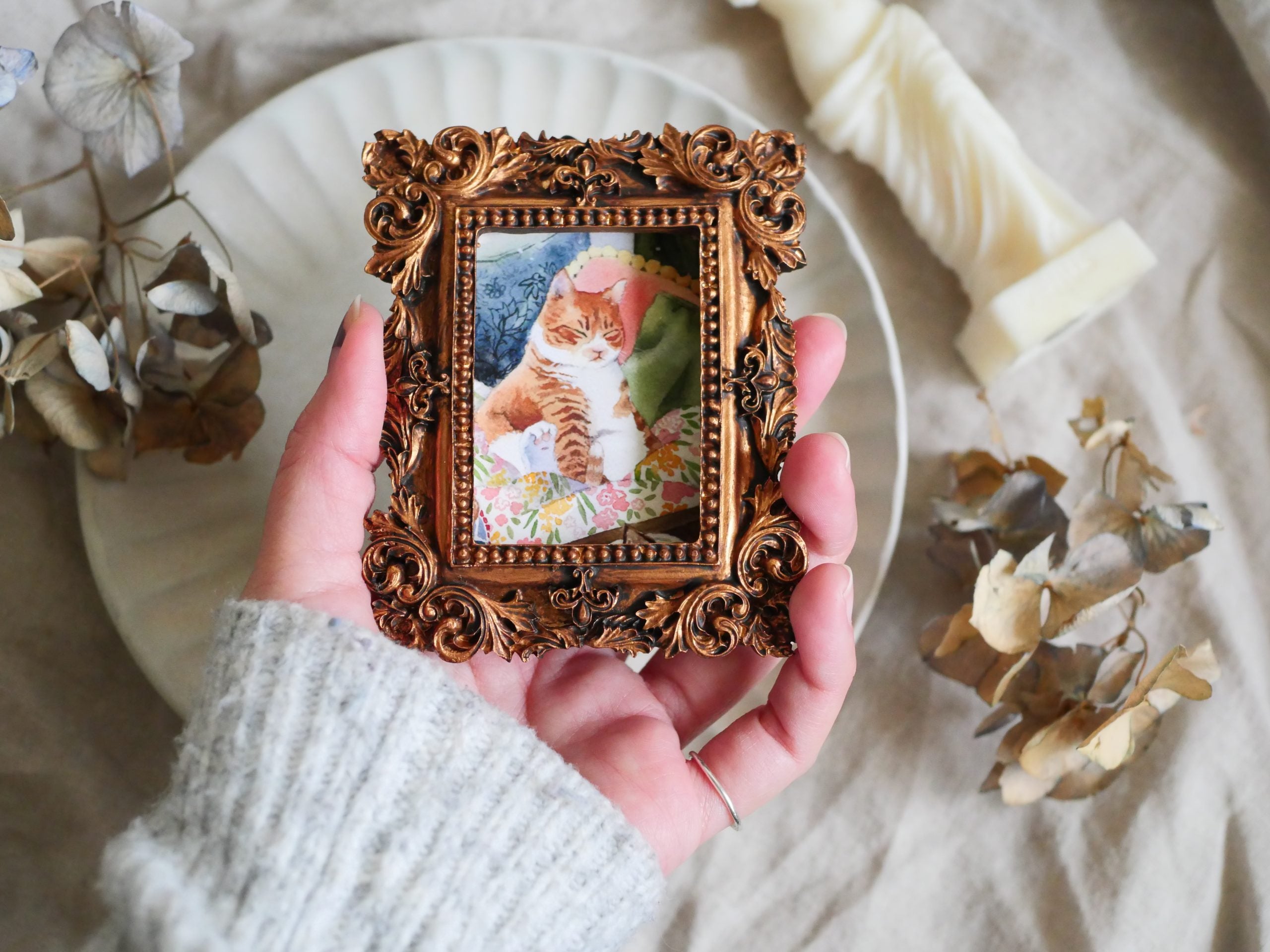 Fat lord | Vintage mini framed art