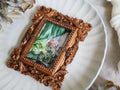 Vintage mini framed art | Hiding in greens