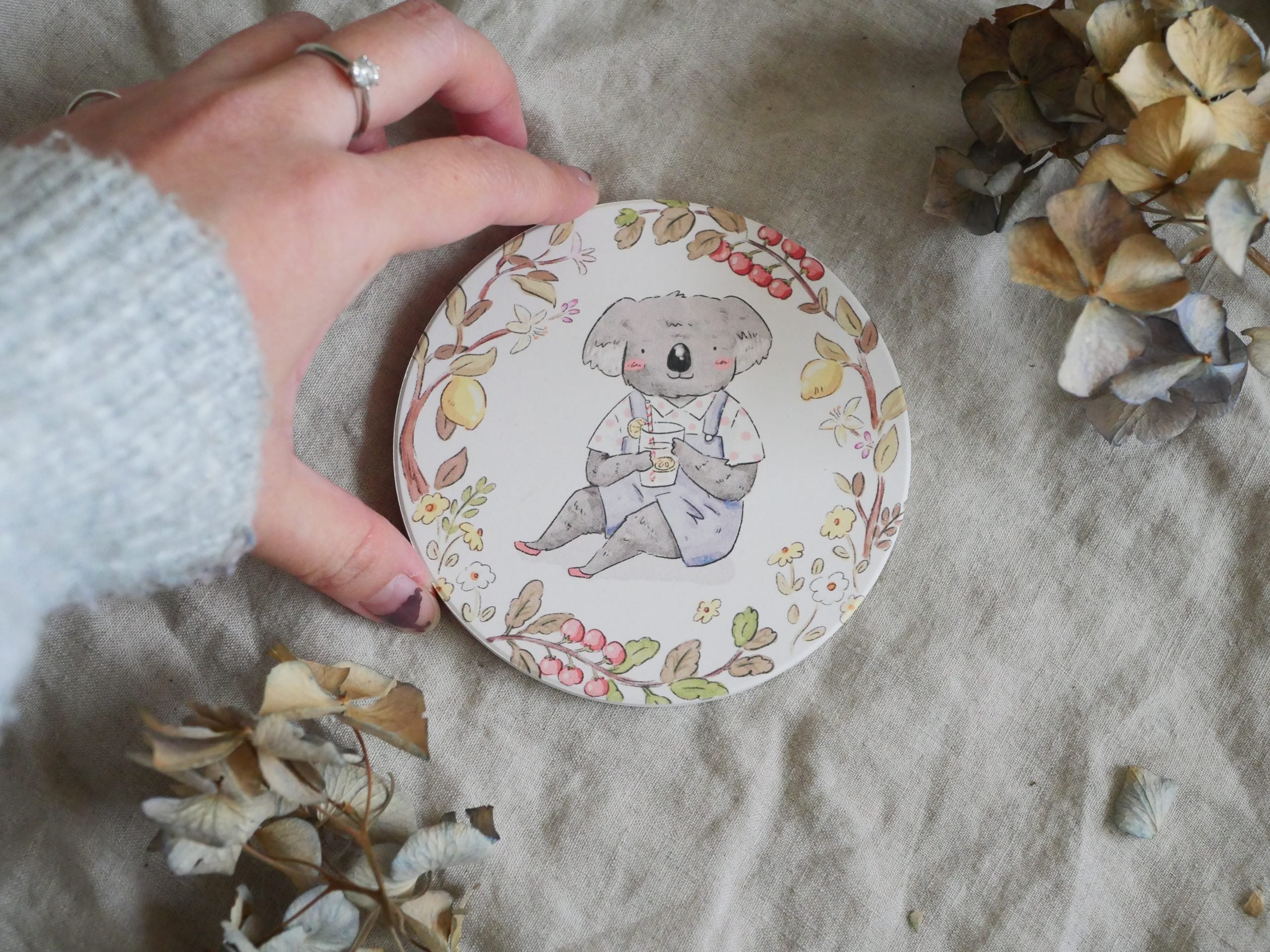 Ceramic Absorbent CoasterTea Coaster | Mr. Otter's Picnic