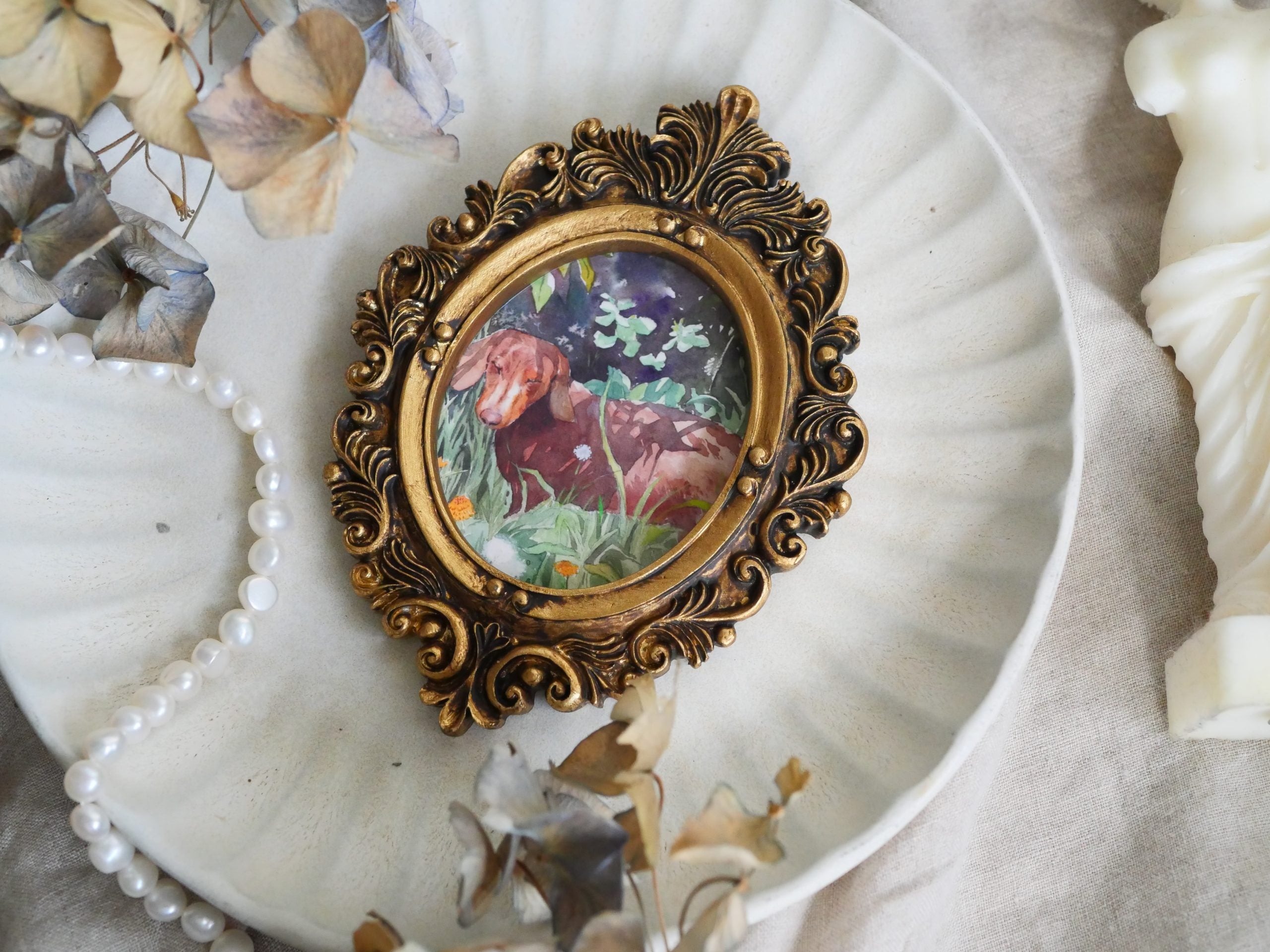 Vintage mini framed art | Udon
