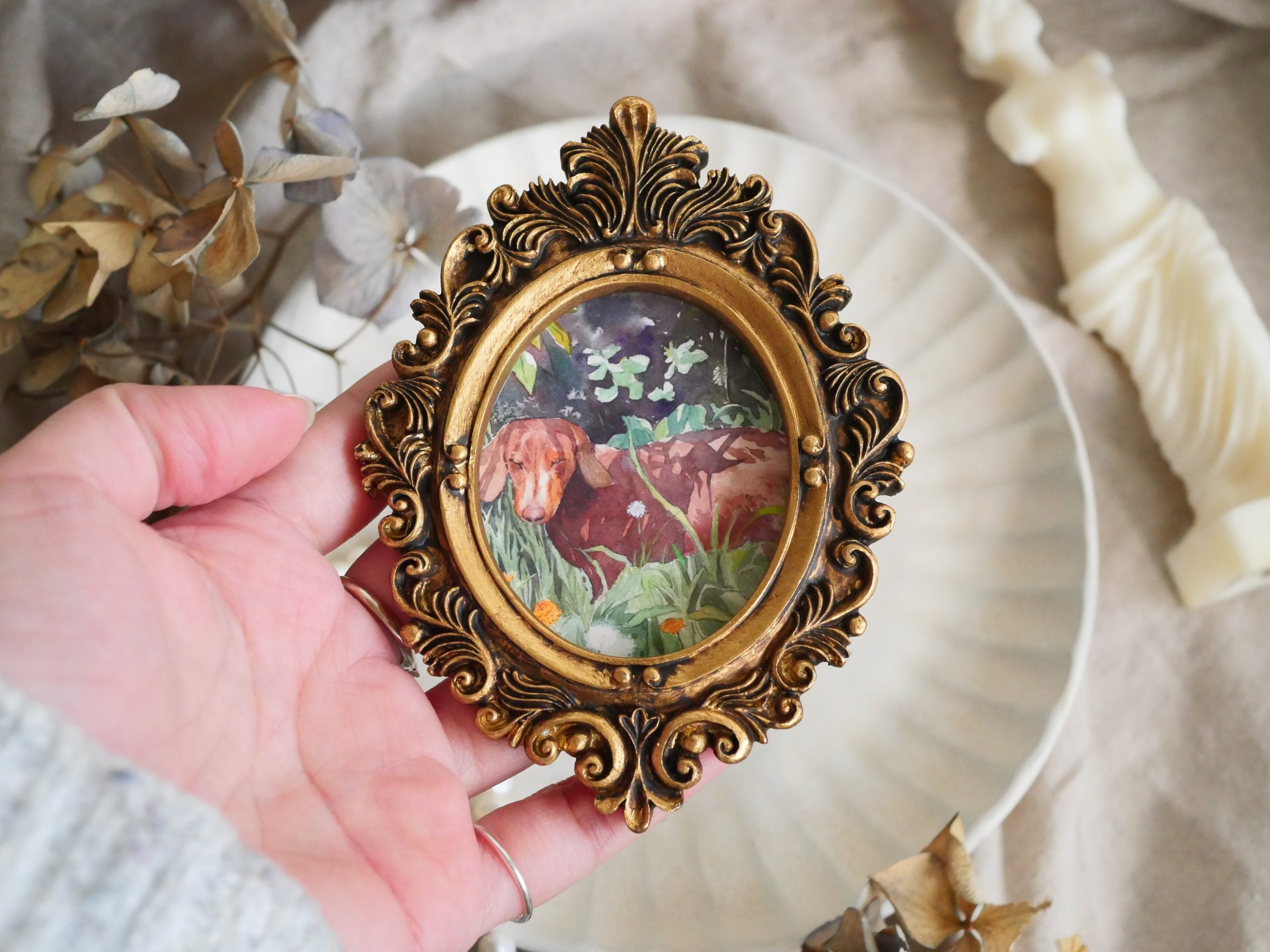 Vintage mini framed art | Udon