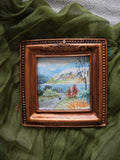Queenstown mountains | watercolour mini framed art