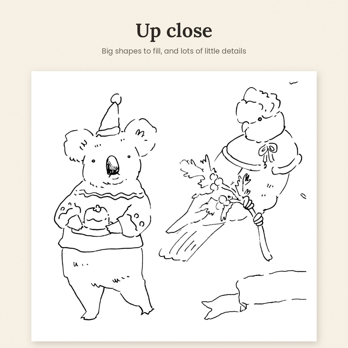 Christmas Australian animal colouring sheets X 3 bundle | suits for watercolour