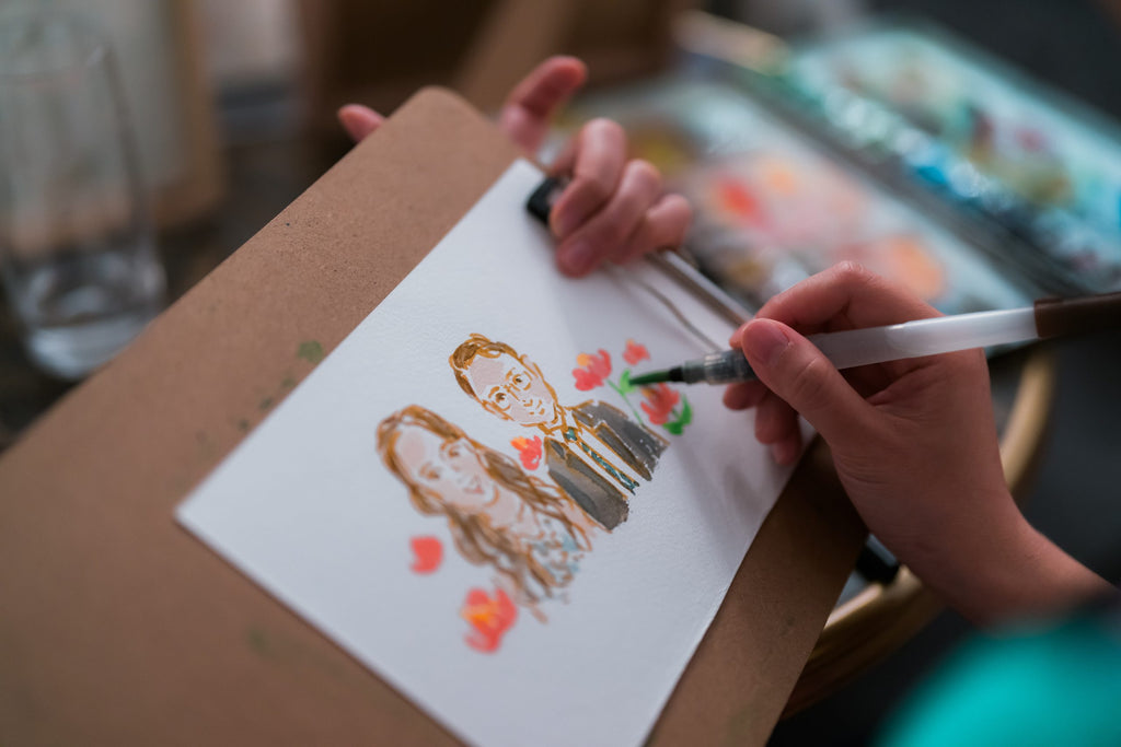 Chibi watercolour custom portrait