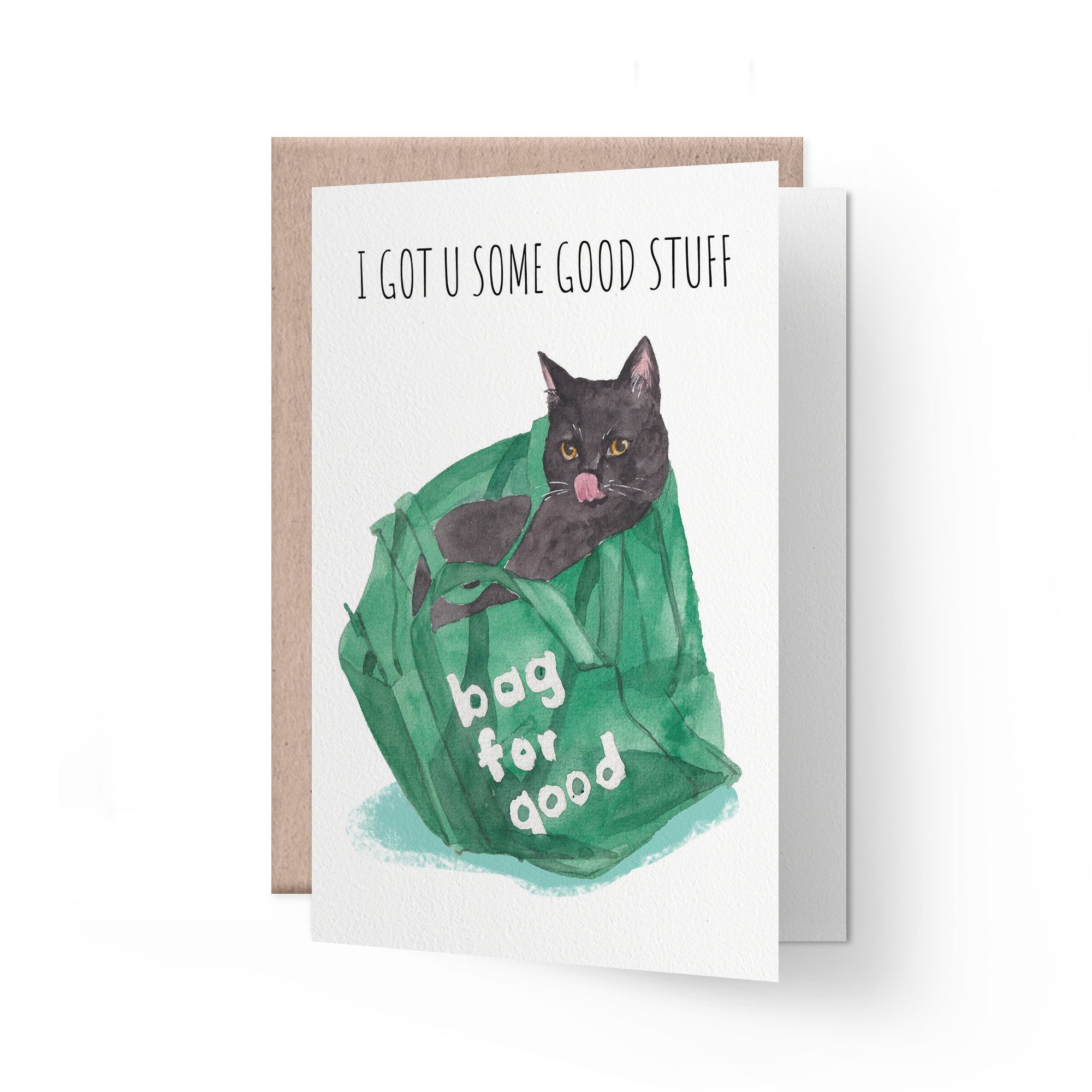 Funny Black Cat Card | I Got Something for You