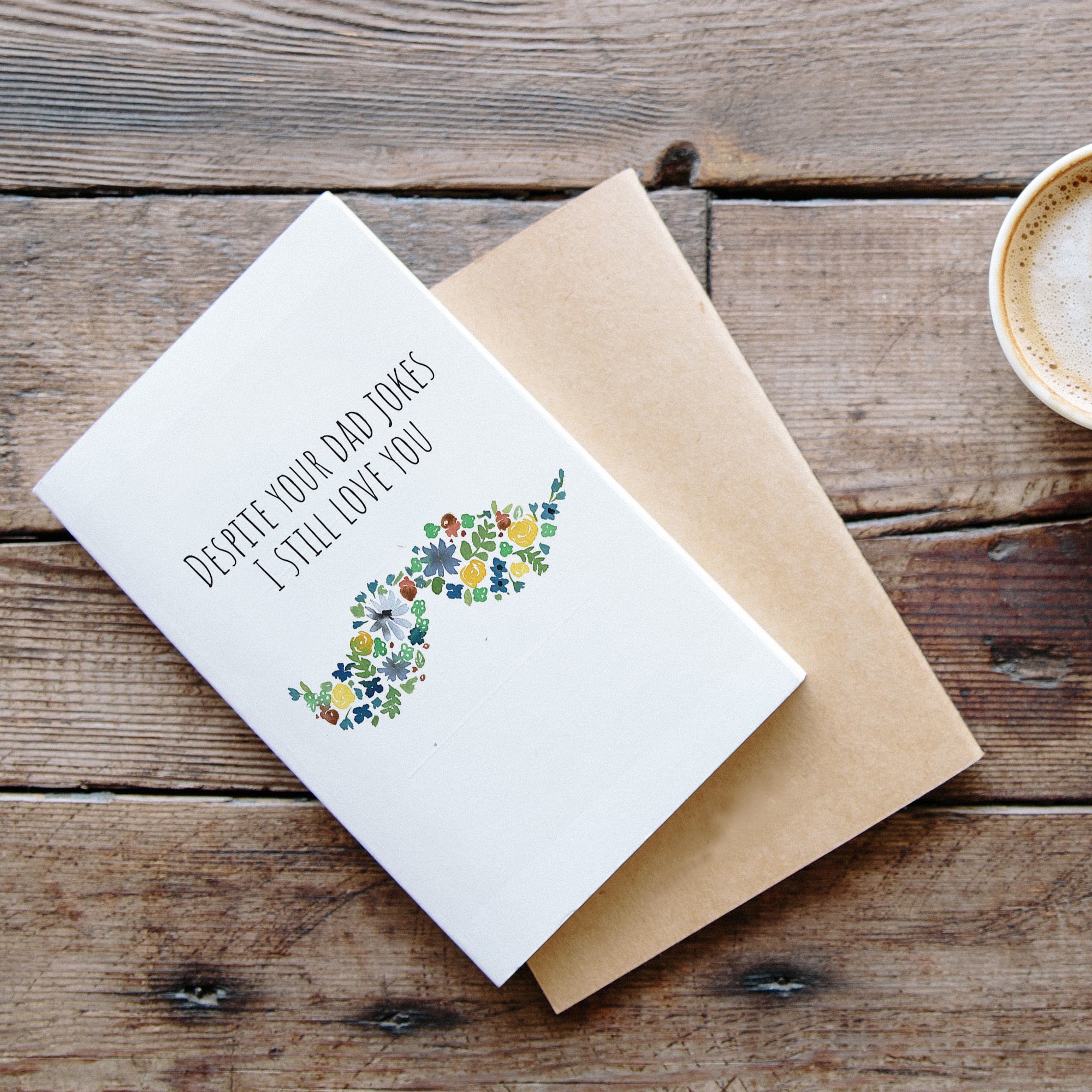 Funny, cute father's day card | Dad joke moustache