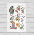 Mr. Otter Alphabet chart Tea Towel