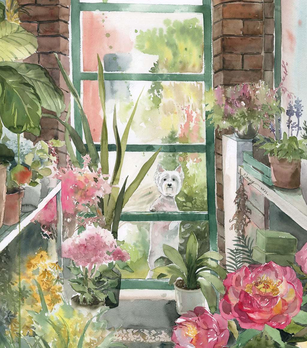 Westie's Gaze | watercolour Giclée fine art print