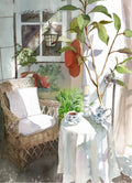 Cozy watercolour art print-Afternoon tea in balcony
