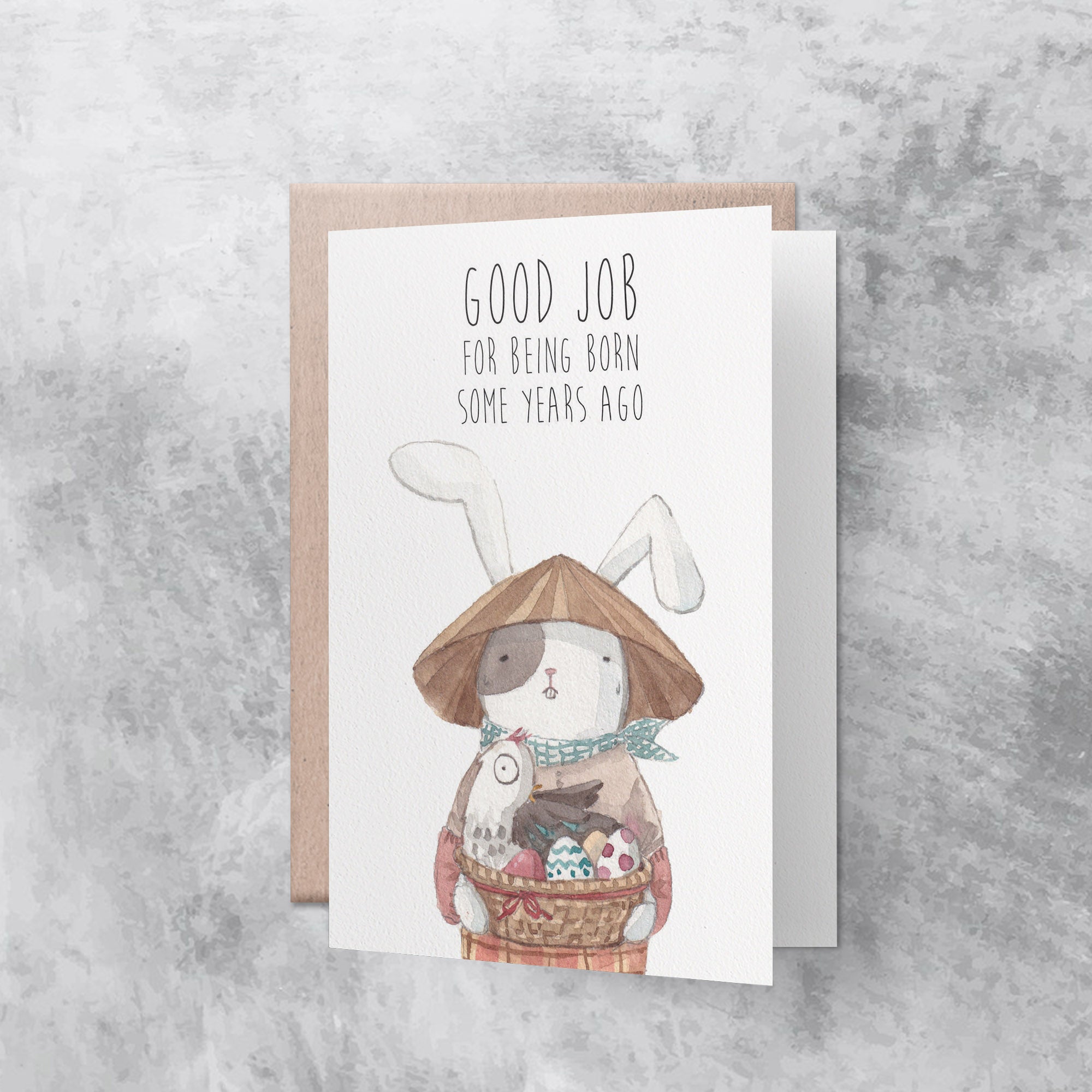 Birthday Card | super cute and funny bunny