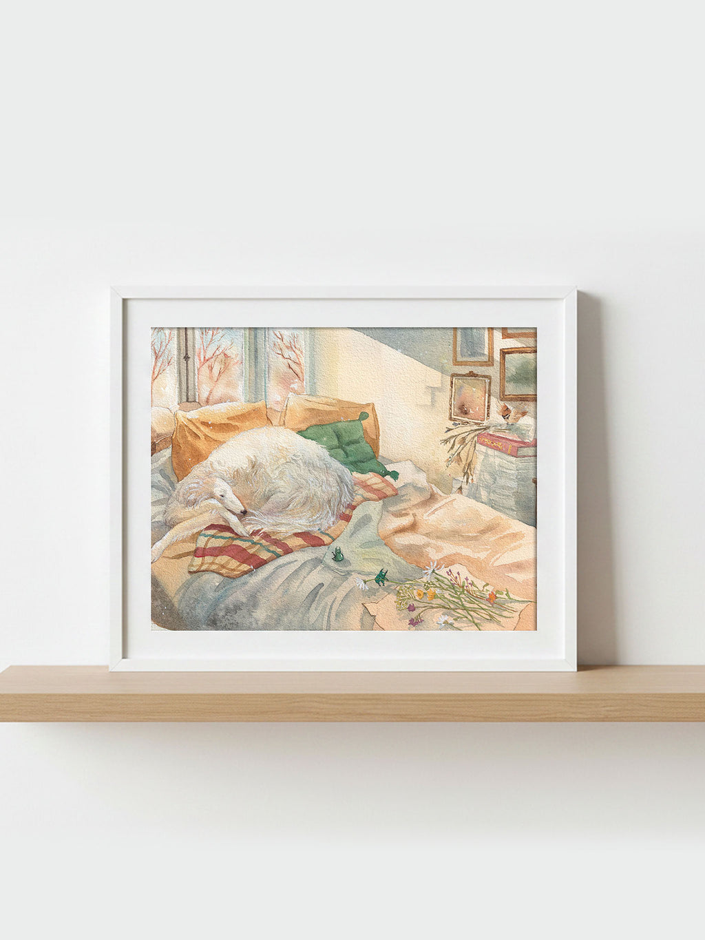 Borzoi's dream | Watercolour Art Print