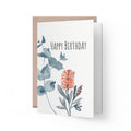 Birthday Card | beautiful watercolour red bottle brush