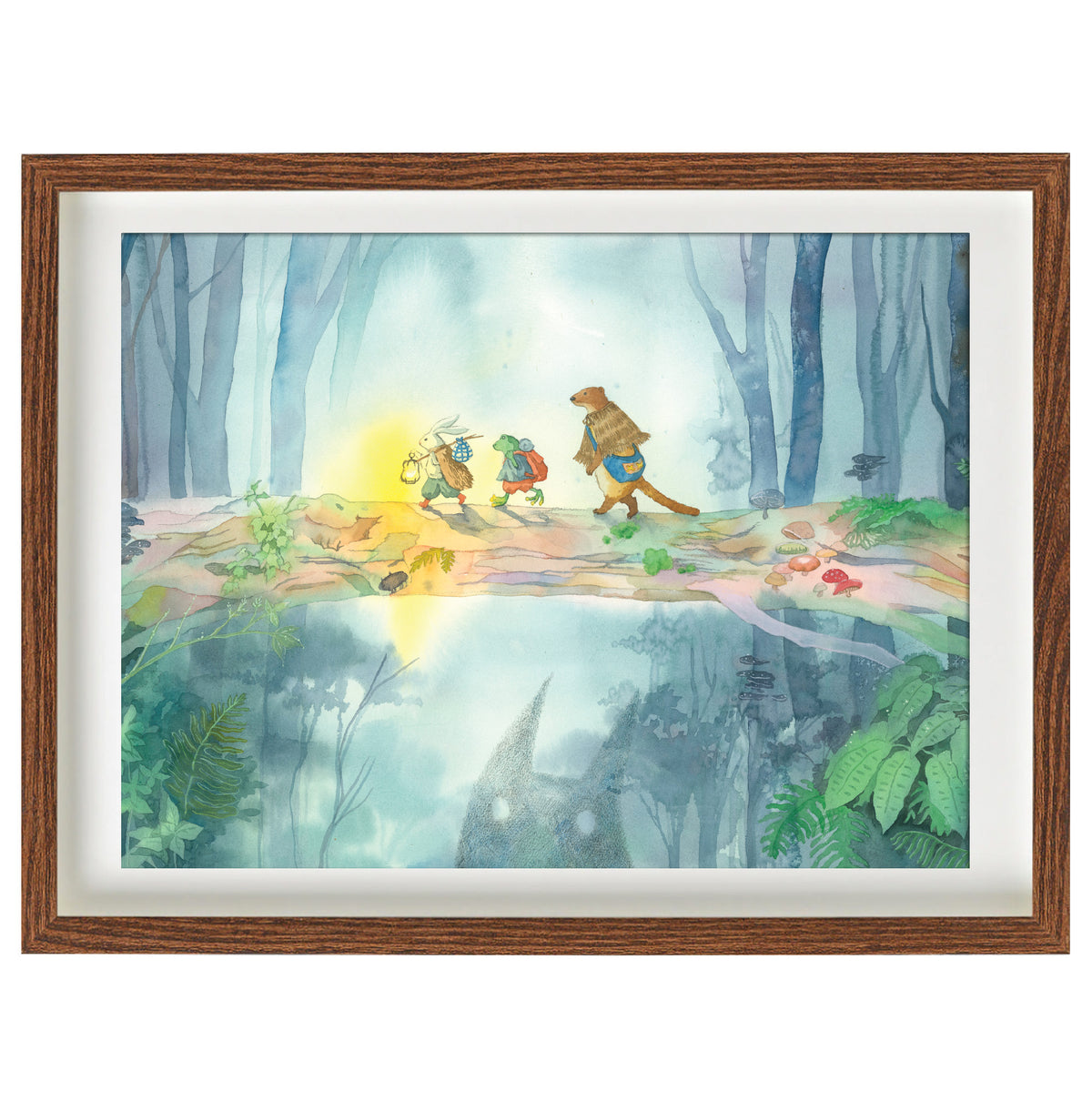 Crossing the bridge | watercolour art print