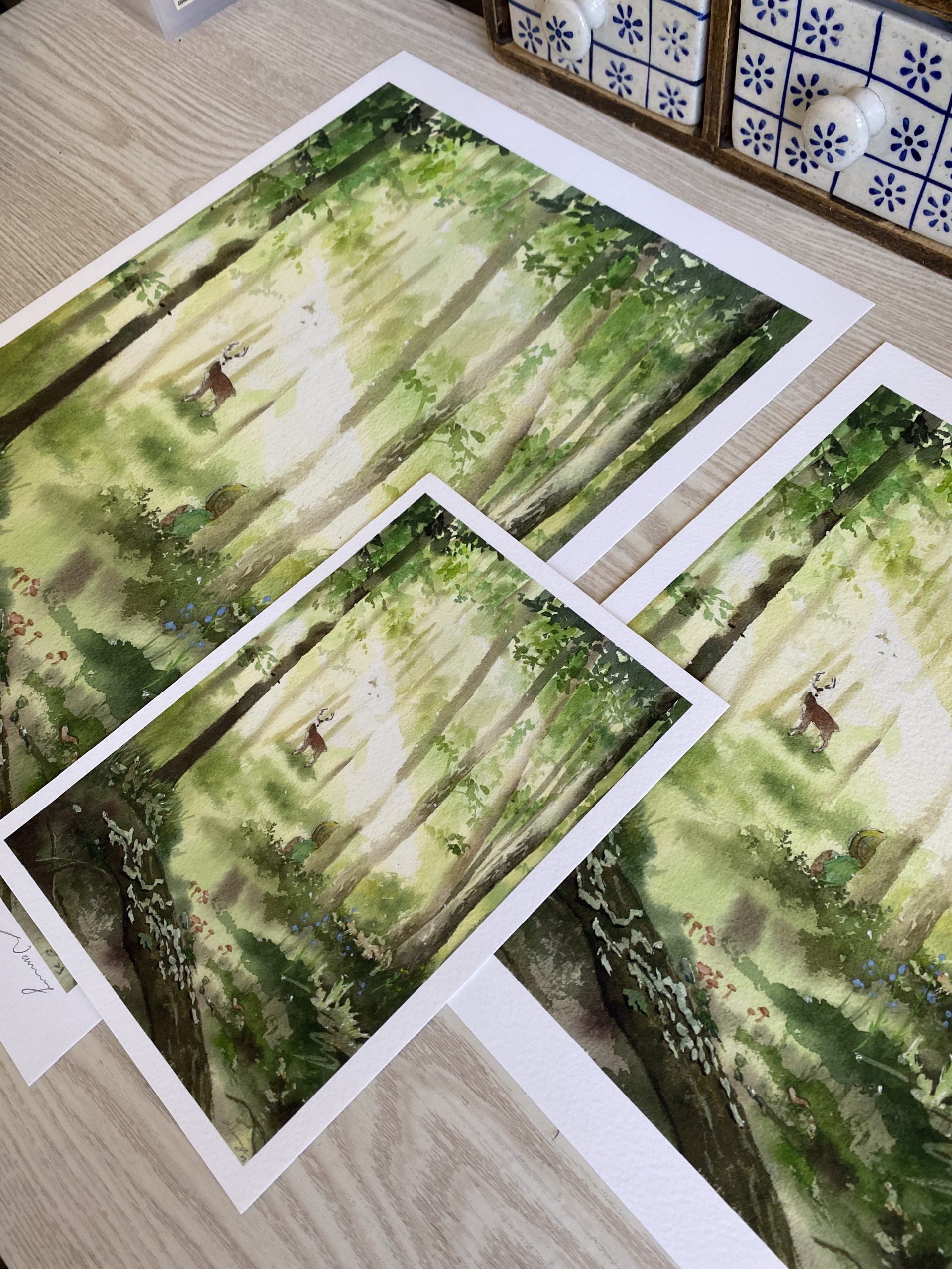 Encounter | watercolour Giclée fine art print