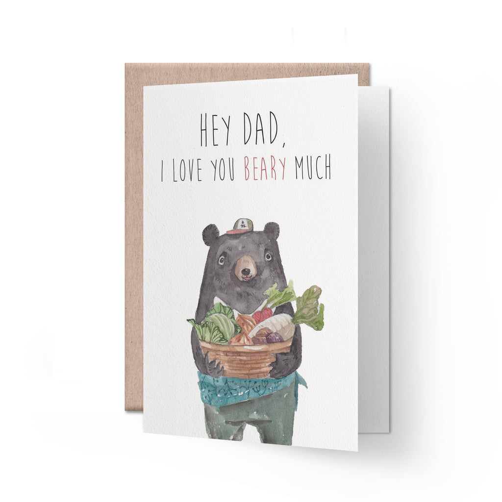 Funny, cute father's day card | I love you beary much