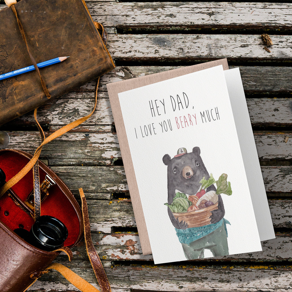 Funny, cute father's day card | I love you beary much