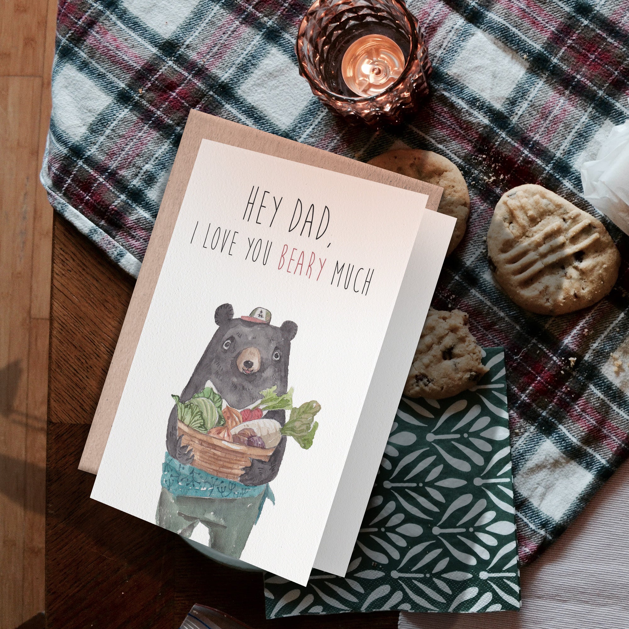 Funny, cute father's day card | I love you beary much