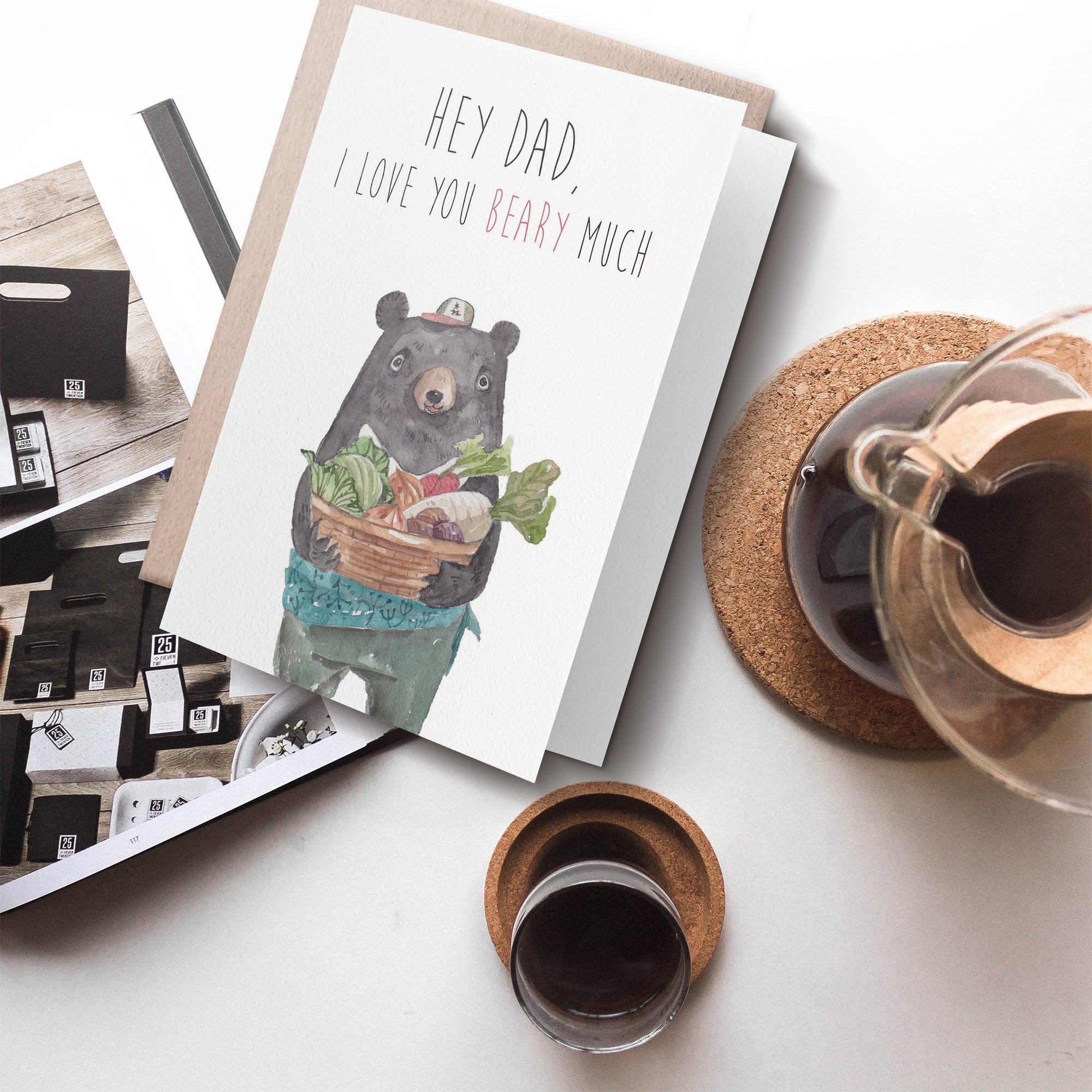 Funny, cute father's day card | I love you beary much