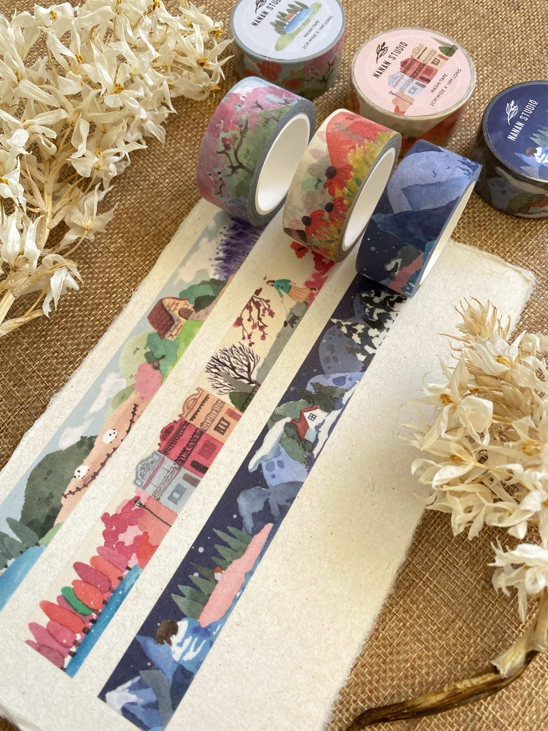Watercolour Washi Tape-Spring, Autumn, Winter