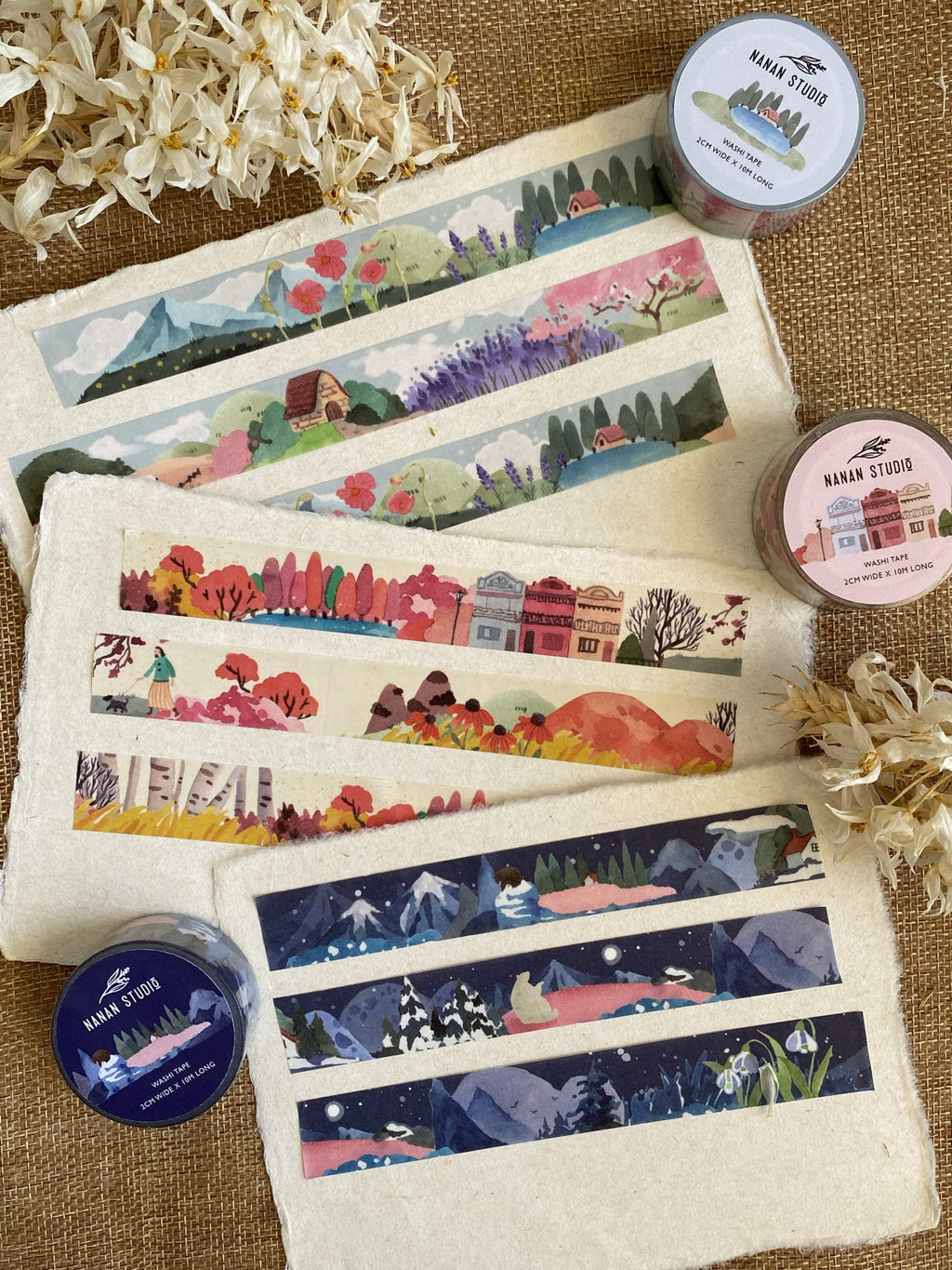 Watercolour Washi Tape-Spring, Autumn, Winter