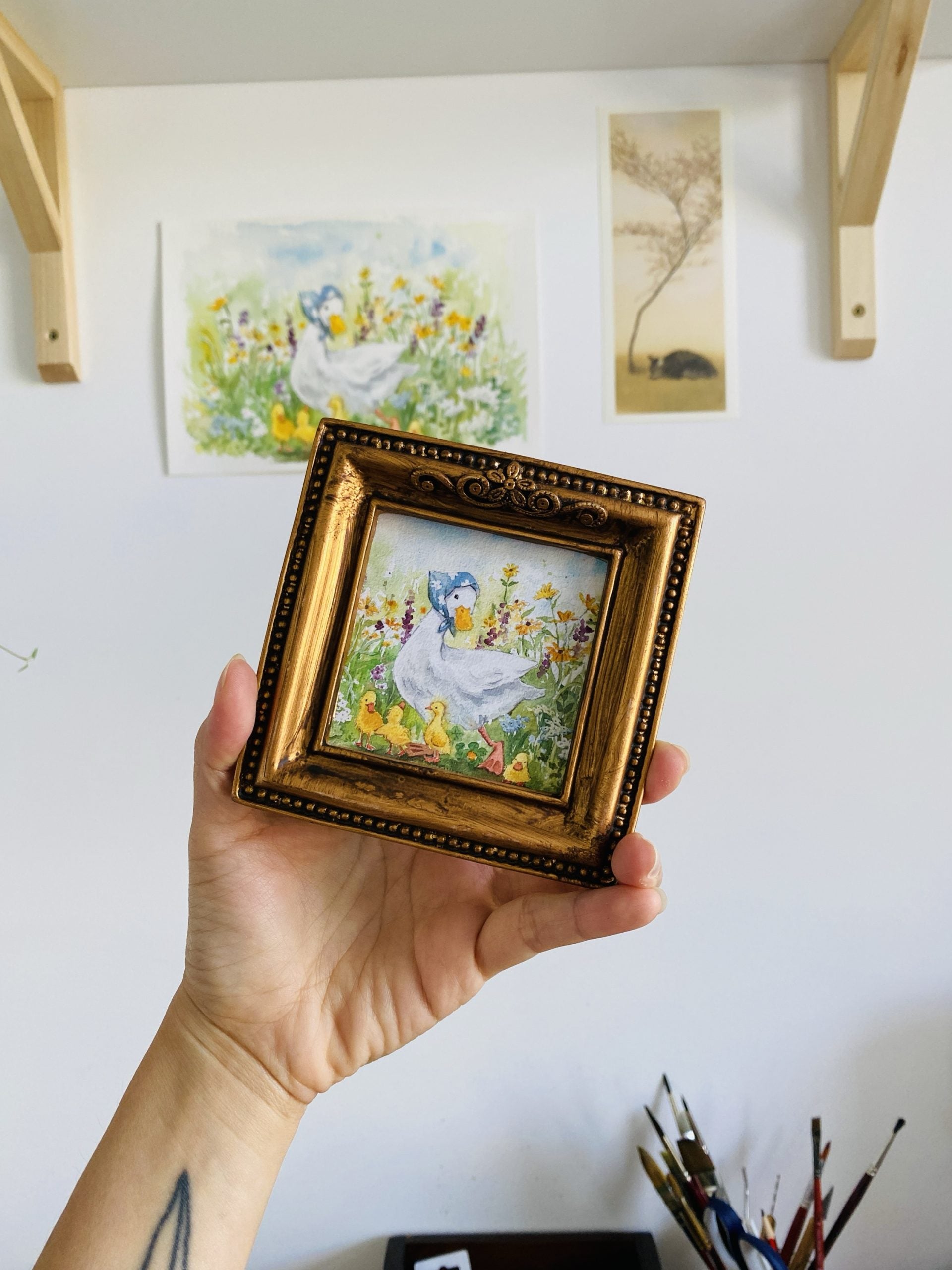 Vintage mini frame | Mama Duck print