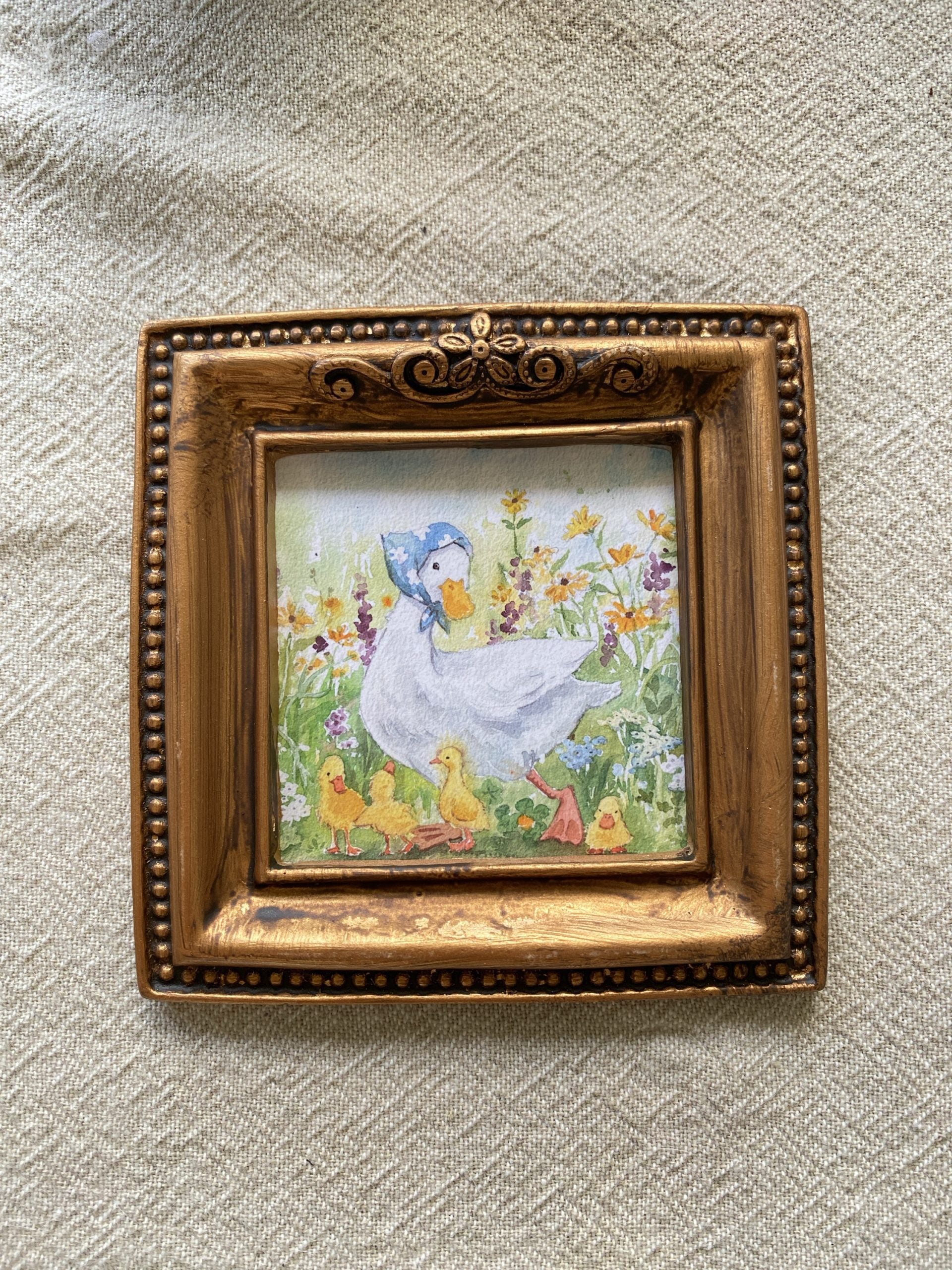Vintage mini frame | Mama Duck print