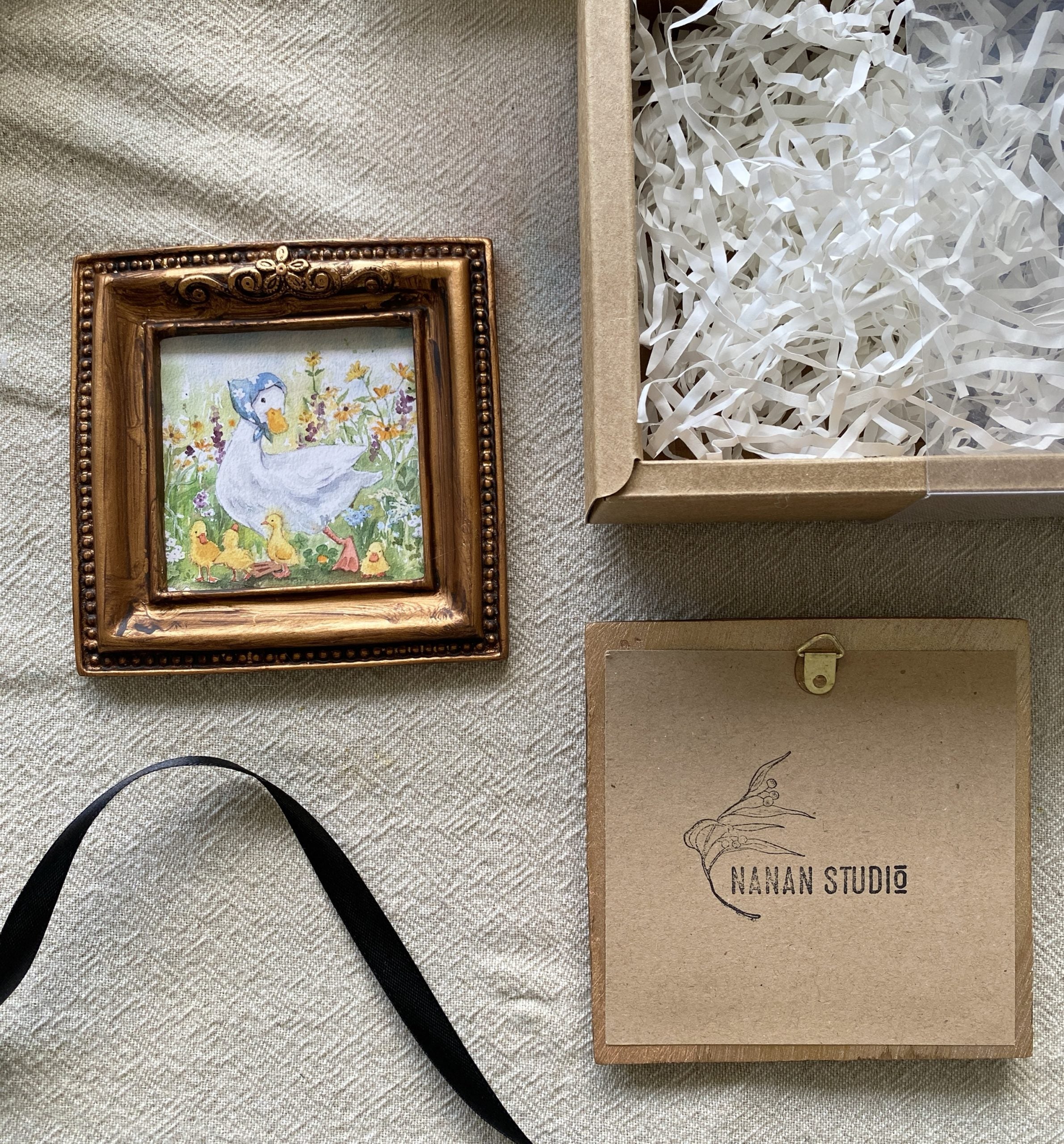 Vintage mini frame | Mama Duck print