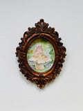 Mice on mushroom | vintage mini art print framed