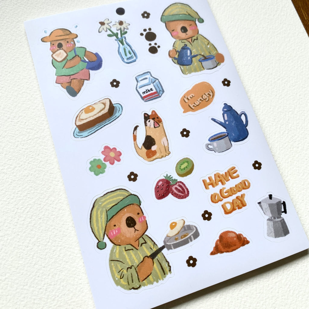 Sticker Sheet-Mr.Otter's breakfast