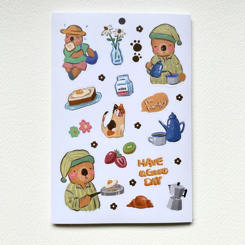Sticker Sheet-Mr.Otter's breakfast