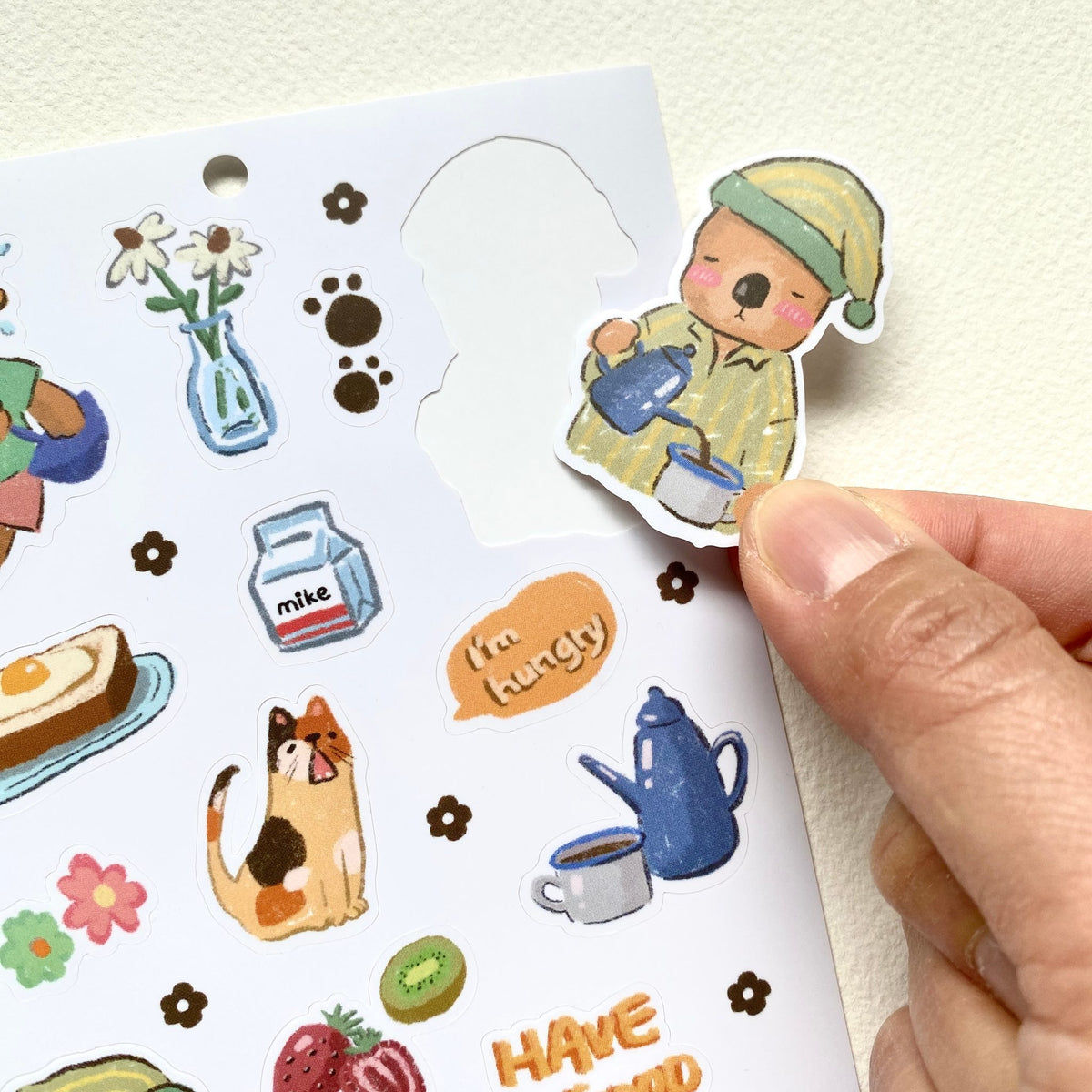 Sticker Sheet-Mr.Otter's breakfast