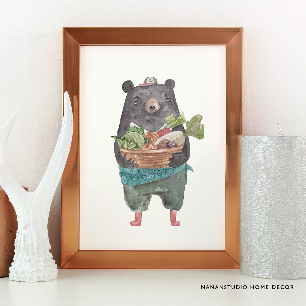 Principal Bear print held up to show scale
