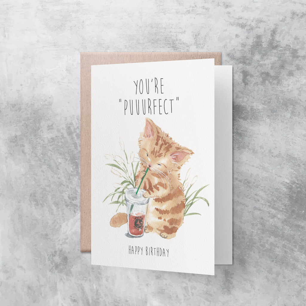 Super cute birthday card for a cat lover