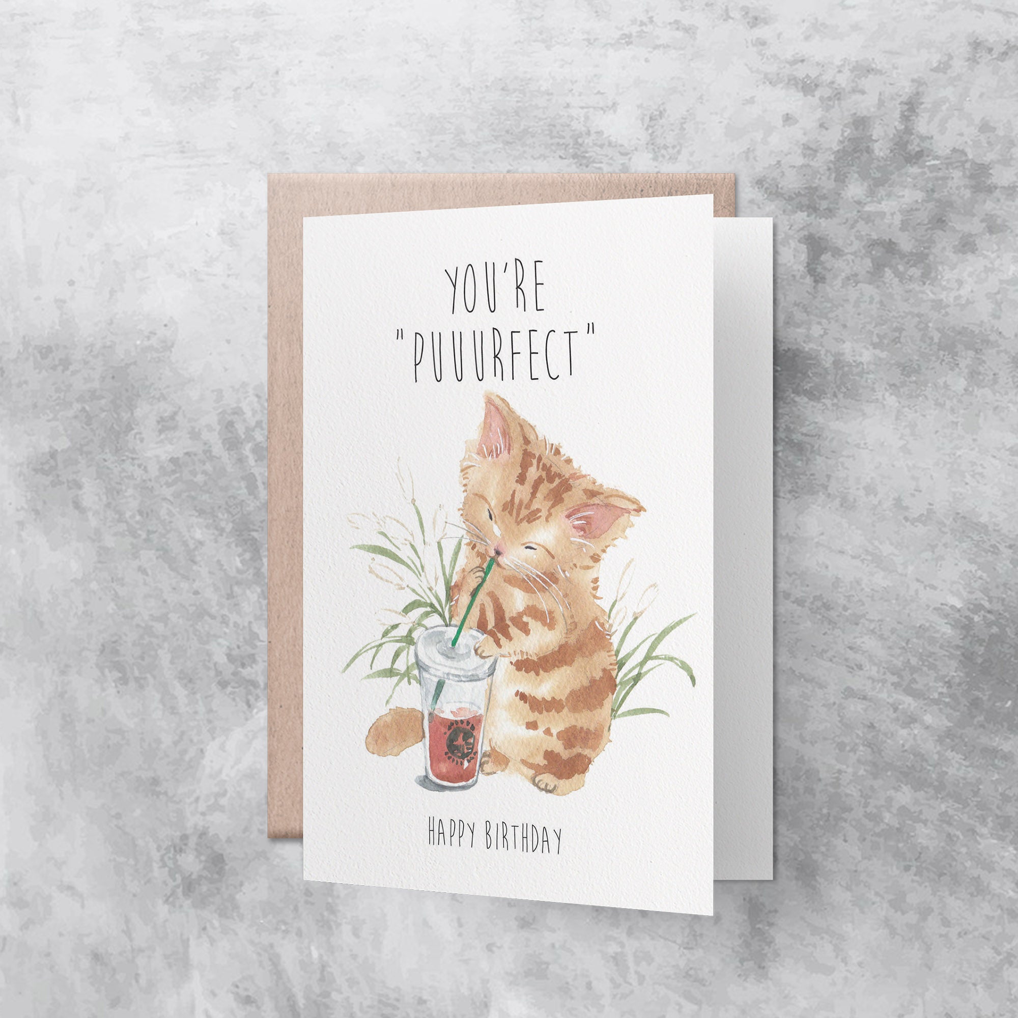 Super cute birthday card for a cat lover