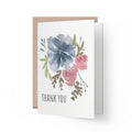 Thank you Card | watercolour blue and pink flowers