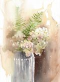 Soft Hydrangeas Watercolour Art Print