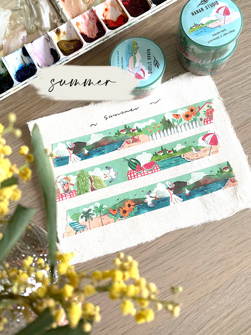 Watercolour Washi Tape-4 seasons