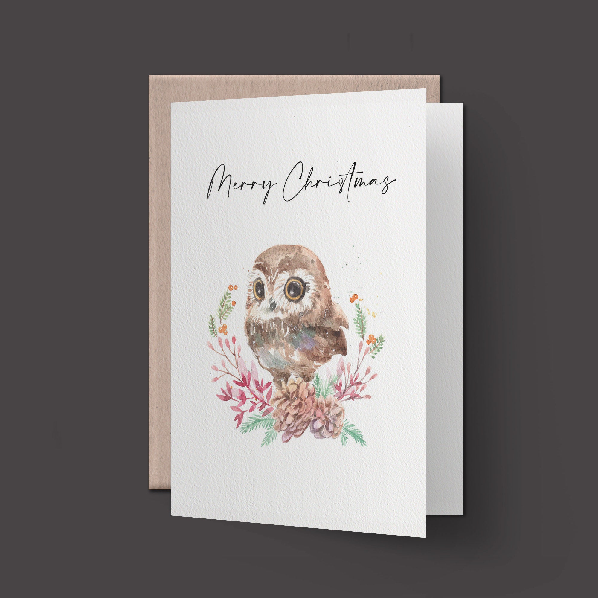 Christmas card | Baby Owl illustration