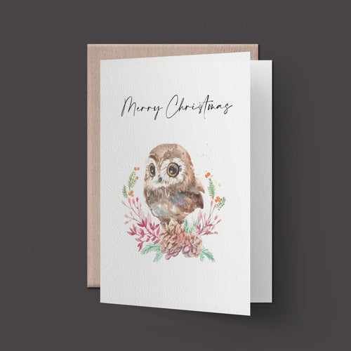 Christmas card | Baby Owl illustration