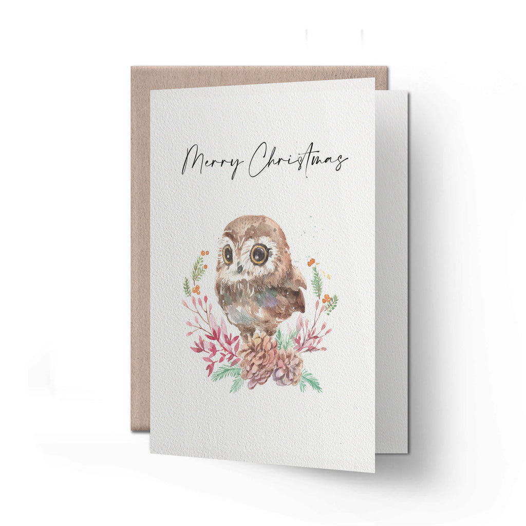 Christmas card | Baby Owl illustration